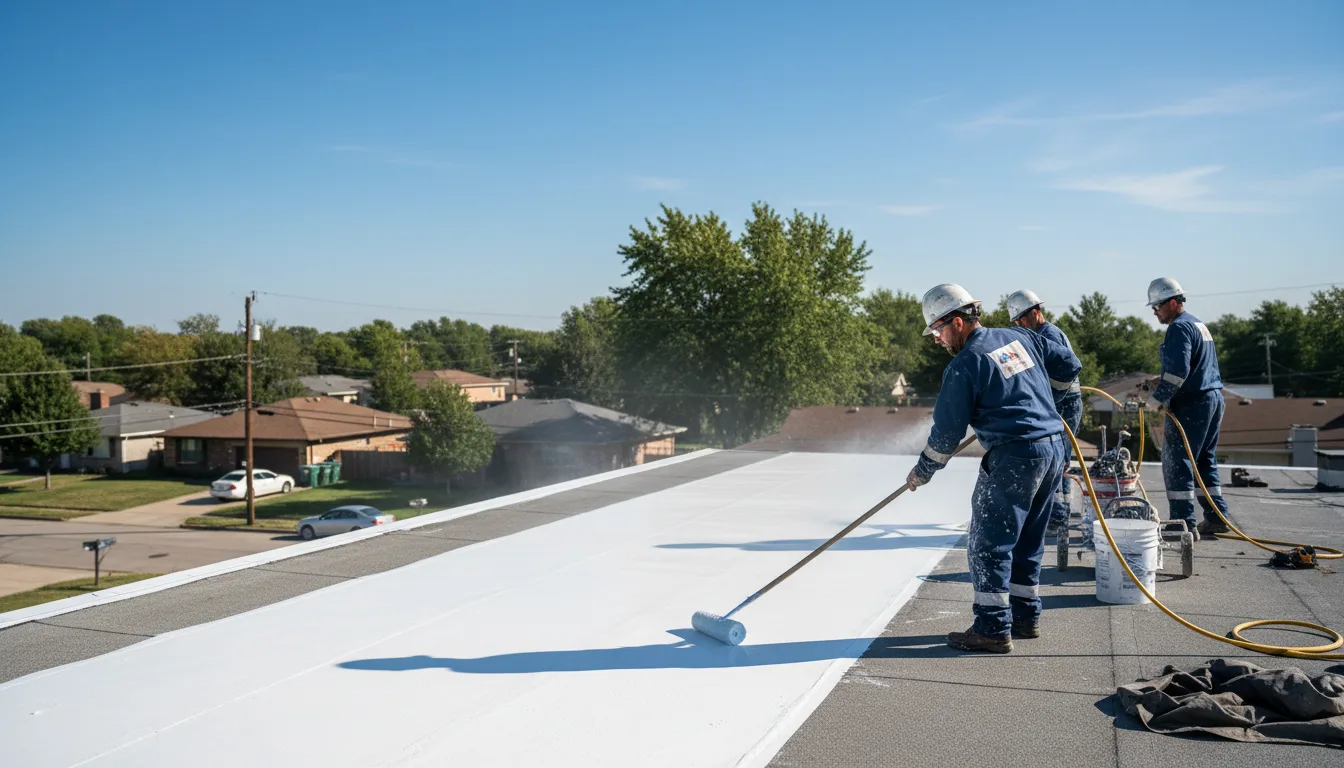 Commercial roof coating in Atlanta, IL near me